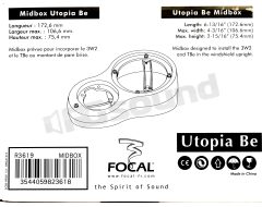 MID BOX mid-high support for Utopia Be speakers Focal