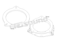 APBMW A4E Speaker mounting bracket kit for BMW Audison