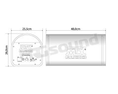 RTT 8P 20 cm active tube sub MTX audio