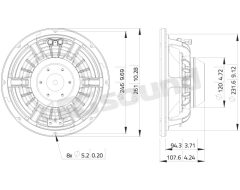 WAN102.50 10"/250mm Woofer LaVoce