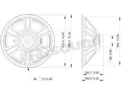 WSN152.50 15"/380mm Woofer LaVoce