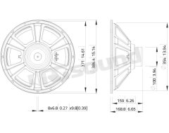 SSN153.00 15"/380mm Subwoofer LaVoce