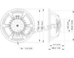 WAN154.01 15"/380mm Subwoofer LaVoce