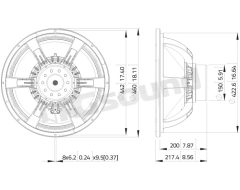 SAN184.02 18"/460mm Subwoofer LaVoce