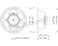 SAN184.03 18"/460mm subwoofer LaVoce