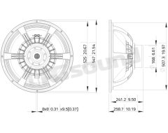 SAN214.50 21"/540mm Subwoofer LaVoce