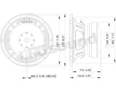 SSF082.00L 8"/200mm Subwoofer LaVoce