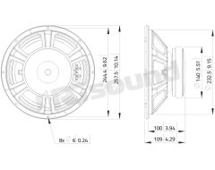 WSF102.00 Woofer da 10"/250mm LaVoce