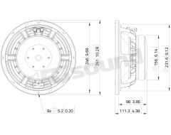 WSF102.50 10"/250mm woofer LaVoce