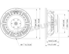 WAF102.52 250mm (10 inch) Woofer LaVoce