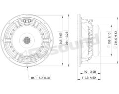 WAF102.50A 10"/250mm Woofer LaVoce