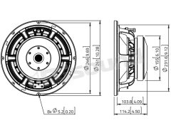 WAF102.51 10"/250mm Woofer LaVoce