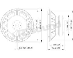 SSF122.50L 12"/300mm Subwoofer LaVoce