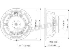 WAF122.50 12"/300mm Woofer LaVoce