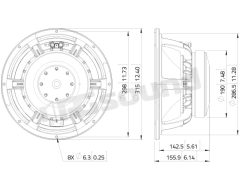 WAF123.01 12"/300mm Woofer  LaVoce