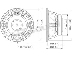 WAF123.02 12"/300mm Woofer LaVoce
