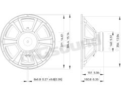 WSF152.02 15"/380mm Woofer LaVoce