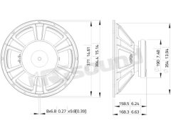 SSF153.00 15"/380mm Subwoofer LaVoce