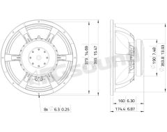 WAF153.00 15"/380mm Woofer LaVoce