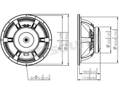 WAF154.02 15"/380mm Subwoofer LaVoce