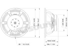 WAF154.01 15"/380mm Subwoofer LaVoce