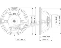 SAF184.01 18"/460mm Subwoofer LaVoce