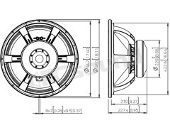SAF184.03 18"/460mm Subwoofer LaVoce