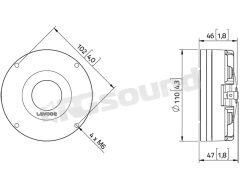 DN14.25T 1.4"/36mm High Frequency Tweeeter LaVoce