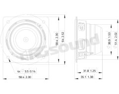 FSN020.71F 2"/52mm Full-range Speaker LaVoce