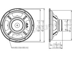 LBASS12-15 12"/300mm Bass Speaker LaVoce