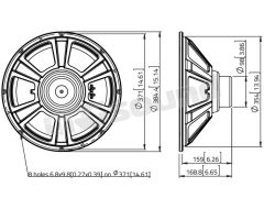 NBASS15-30 Bass Speaker 15"/380mm  LaVoce
