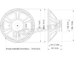 FBASS15-20 15"/380mm Bass Speaker LaVoce