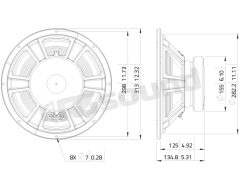 WSF121.70G-8 12"/300 mm guitar speaker LaVoce