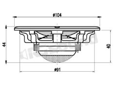 MM4 Black pair of midranges with fiberglass cone AD Audio Development