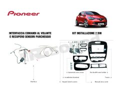 SPH-EVO62DAB-CLIO Monitor 6,8" con Apple CarPlay, Andoid Auto specifico per Clio IV Pioneer
