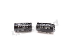 52-NP22 condensatori elettrolitici 22 microfarad non polarizzati - 2pz Tecprecision