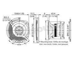 KFC-PS1096 10cm 2-way coaxial speakers with protective grilles, 50 Watt RMS power Kenwood