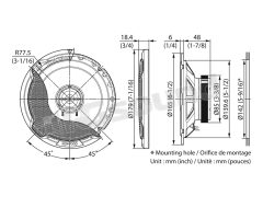 KFC-PS1796 16.5cm two-way coaxial speakers with protective grilles, 100 Watt RMS power Kenwood