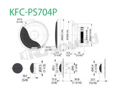 KFC-PS704P two-way component speaker kit consisting of a pair of 165mm woofers Kenwood