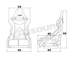 SRS/11 sedile Sportivo reclinabile in Eco-Pelle Simoni Racing