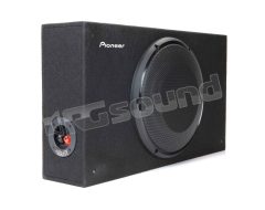 TS-A2500LB 25cm subwoofer in slim sealed enclosure, suitable for cars and trucks, 300 Watt RMS power Pioneer