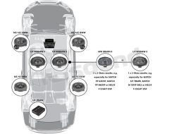 UP W8BMW-S pair of universal 20cm Plug and Play subwoofers for BMW Match