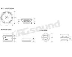 DS-P165AL 2-way system with 165 mm woofer to replace factory speakers MBQ