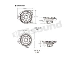 MB-8LR pair of 20cm subwoofers for Mercedes MBQ