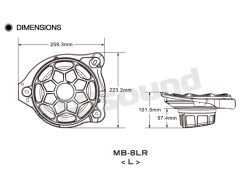 MB-8L left 20cm custom-fit subwoofer for Mercedes MBQ
