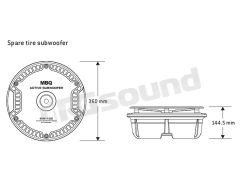 SW-152 active subwoofer for spare tire well MBQ