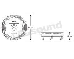 LW-152 slim active subwoofer for spare wheel well MBQ