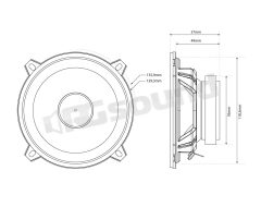 TR 50S sistema a 2 vie, woofer 13cm con ogiva centrale MTX audio