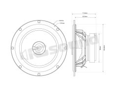 TR 65C 165 mm 2-way coaxial speakers with grilles MTX audio