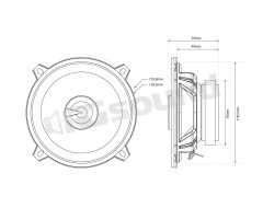 TR 50C pair of 130 mm 2-way coaxial speakers, grilles included MTX audio